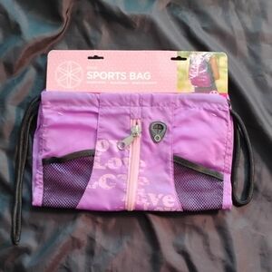 Gaiam Love Purple And Black Sports Bag